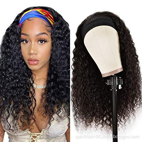 Wholesale Headband Wig Human Hair For Black Women,Headband Kinky Human Hair Wig,Remy Human Hair Headband Wig